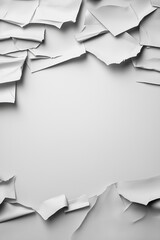 Poster - Torn white paper layer with a textured background creating an artistic frame effect