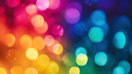 Poster - Colorful bokeh lights creating a vibrant and dreamy atmosphere.