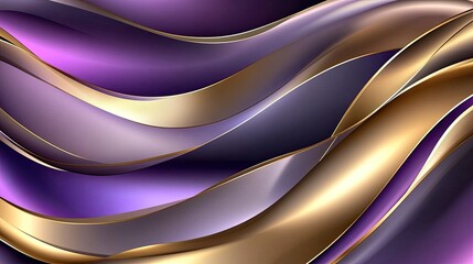 Poster - Vibrant gradient background blending purple and gold, with metallic sheen and abstract shapes. Ideal for festive social media banners.