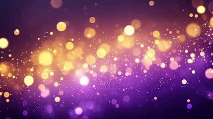 Poster - Vibrant gradient background blending purple and gold, with metallic sheen and abstract shapes. Ideal for festive social media banners.