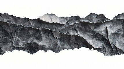 Poster - Torn Black and White Paper Texture for Design Projects