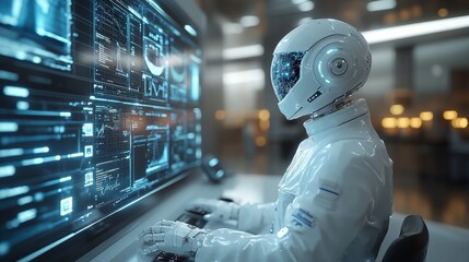 Poster - AI medical assistant engaged in a healthcare consultation at a modern facility