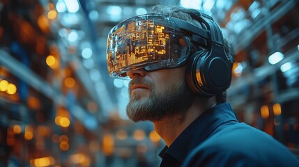 Poster - Virtual assistant holograms interact with users in augmented reality technology environment