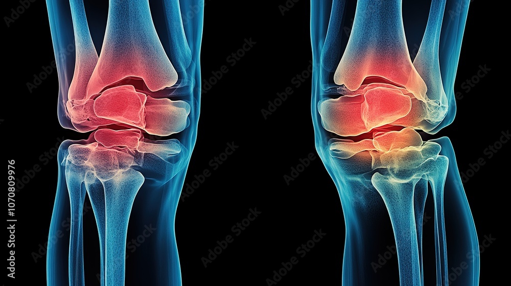 Blue 3d medical x-ray anatomy of the knee pain Stock Illustration ...