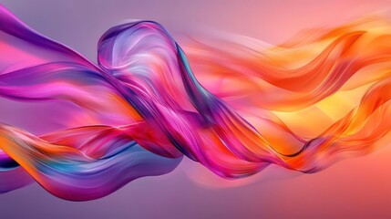 Aufkleber - Abstract waves of color flow gracefully, creating a dynamic and vibrant visual experience.