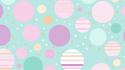 Poster - Abstract composition of geometric shapes in pastel colors with light textures and lines