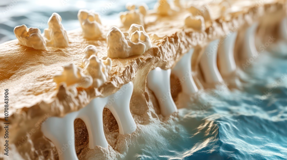 Show the process of bone resorption, demonstrating how osteoclasts ...
