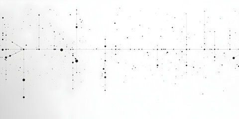 Poster - abstract data stream: a mesmerizing visualization of data points scattered across a grayscale canvas
