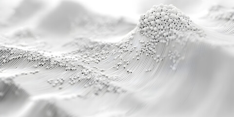 Poster - abstract digital landscape: a mesmerizing, digitally rendered landscape with a textured, mountainous
