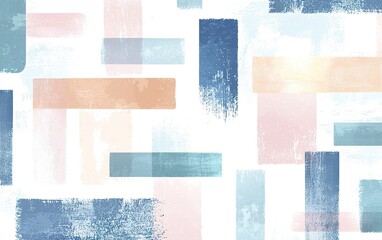 Poster - Abstract art composition featuring colorful brush strokes on a light background, showcasing a modern design aesthetic