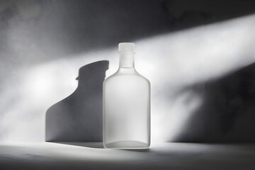 Poster - Frosted Bottle in Dramatic Light 