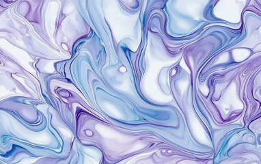 Poster - Abstract swirling patterns in shades of blue and purple create a serene atmosphere with a smooth, flowing design