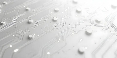 Poster - Circuit Board Close-Up: Abstract technological background featuring a detailed macro shot of a circuit board's intricate pathways and components.