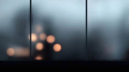 Poster - A blurry window with raindrops on it