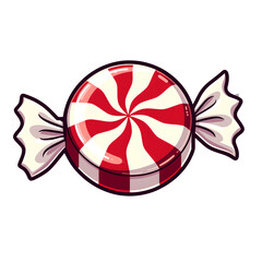 Aufkleber - candy cane illustration