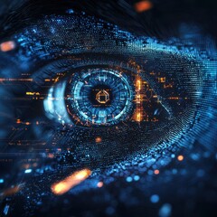 Poster - Explore the fascinating intersection of technology and human perception through digital eye artistry