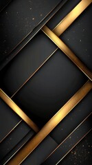 Poster - Abstract golden and black design with sparkling effects suitable for background use