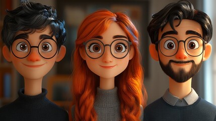 Poster - AI avatars engage users through conversation and interaction in a modern digital environment