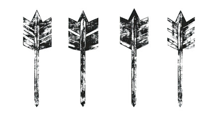 Poster - grunge draft sketch arrows collection on a transparent background generative ai