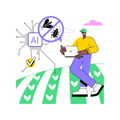 Poster - AI-Predictive Pest Management abstract concept vector illustration.