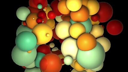 Fototapete - Abstract colorful spheres. Computer generated 3d render