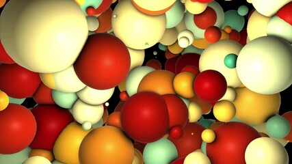 Fototapete - Abstract colorful spheres. Computer generated 3d render