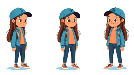 Poster - young girls' gaming avatars for customizable profile pictures generative ai