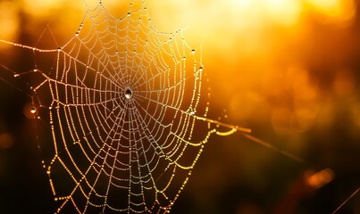 Dewdrops On A Spiderweb