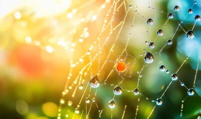 Dewdrops On A Spiderweb