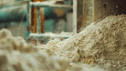 Poster - A stack of sand sits atop a pile of cement, with a solid foundation