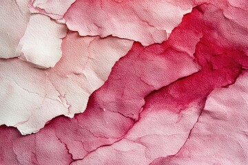 Poster - A close-up of a piece of paper featuring vibrant red and pink colors