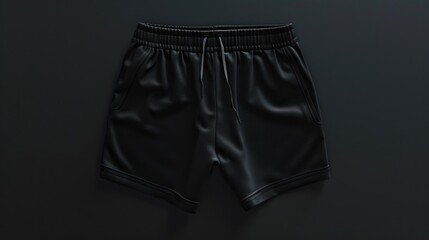 Aufkleber - A pair of black leather shorts hung on a wall, possibly in a clothing store or private collection