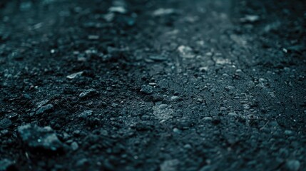 Poster - Close-up view of a dirt surface featuring water droplets, great for representing moisture or humidity