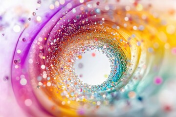 Aufkleber - A vibrant mixture of bubbles and glitter creates a whimsical atmosphere