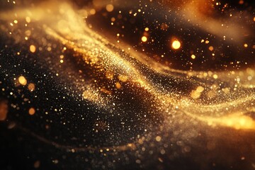 Aufkleber - Blurry image of a gold and black background