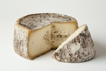Poster - A slice of cheese with a bite taken out of it, great for illustrations and editorial use