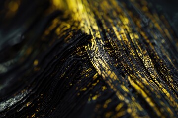 Aufkleber - A detailed view of black and gold paint, great for artistic or craft projects