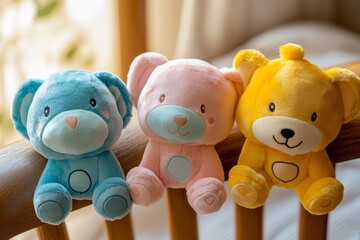 baby toys background with animal characters, 