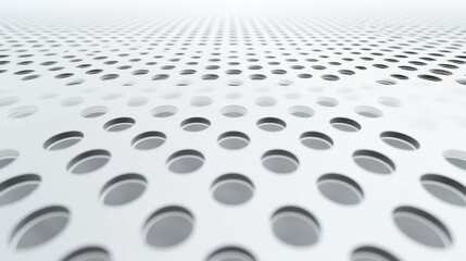 Poster - Abstract monochrome pattern with circular perforations creating a rhythmic visual effect.