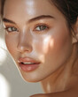 © Inspire Shots Hub - A woman with natural makeup looks at the camera with a soft smile, her skin glowing in the sunlight