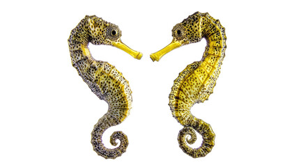 Poster - Unique Seahorse Duo on a Transparent Background in Natural Colors Generative AI