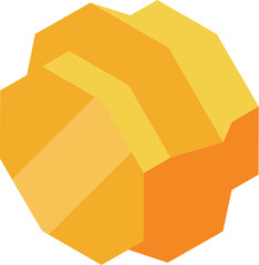 Poster - Hexagonal honeycomb pattern forming an abstract geometric design with bright yellow and orange colors