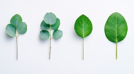 Poster - eucalyptus leaves on a light background generative ai