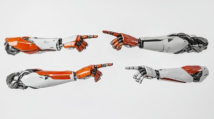 Poster - Robotic Arms and Hands Pointing in Different Directions Indoors Generative AI
