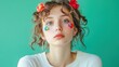 © Feri - Young woman with flowers in her hair.