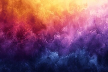 Poster - Rainbow Gradient Grainy Texture Background in Yellow, Orange, Pink, Purple, and Blue Colors