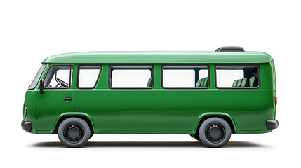 Aufkleber - A modern green eco bus on a white background