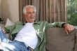 © Wavebreak Media - Relaxing on sofa, senior man enjoying peaceful afternoon at home