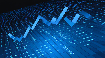 Aufkleber - A stock market graph sharply dropping downward, indicating a significant market decline