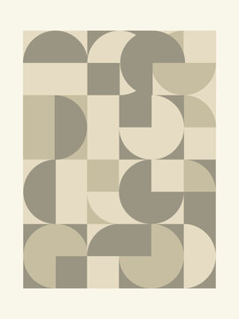 Abstract geometric artwork design with simple shapes and figures. Vertical pattern graphics with geometrical elements. Perfect for web banner, business presentation, branding package, fabric print.